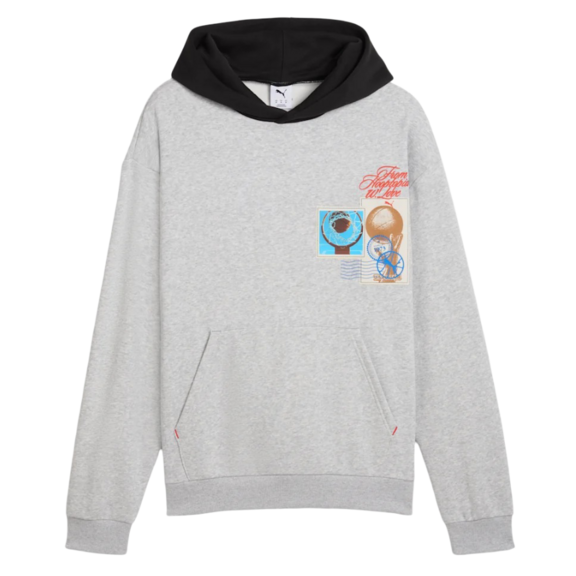 Puma Basketball Hooptopia Graphic Hoodie "Light Gray"