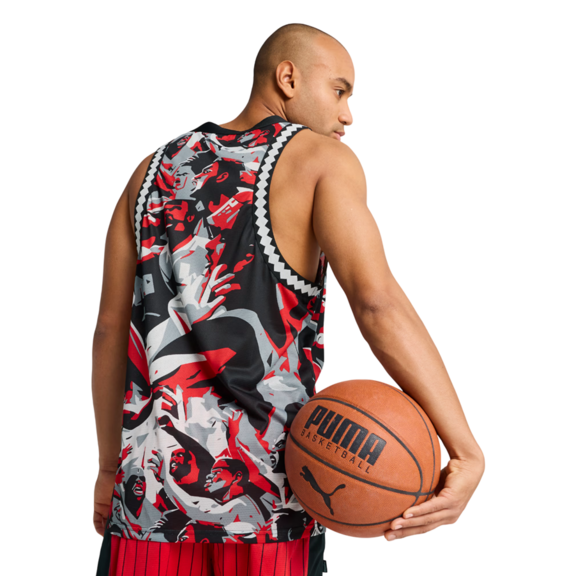 Puma Basketball Rival Rage AOP Mesh Tank "For All time Red-AOP"