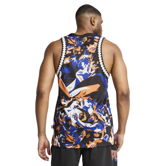 Puma Basketball Rival Rage AOP Mesh Tank "Vivid Blue-AOP"