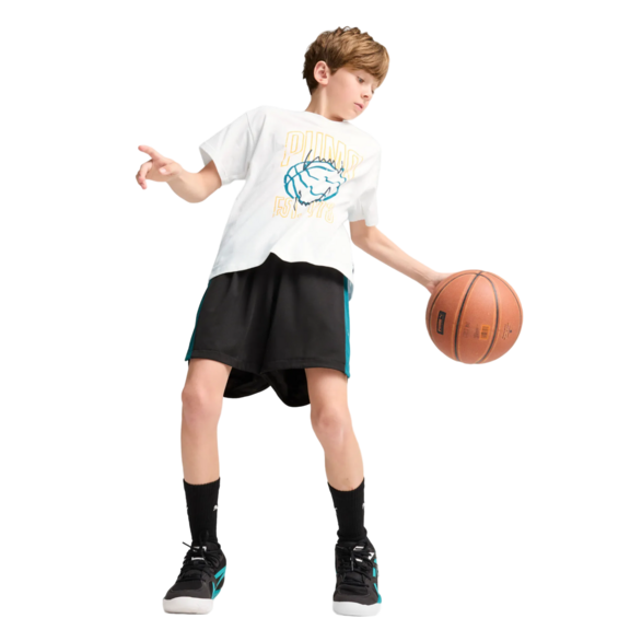 Puma Junior Basketball gewinnen Shot Tee "Weiß"