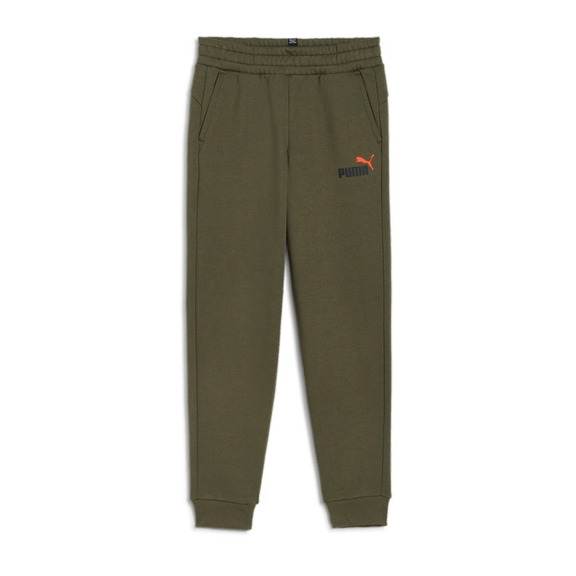 Puma Junior ESS+ 2 Col Logo Hosen FL cl B "Dark Olive"
