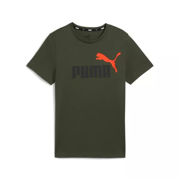 Puma Kinder ESS+ 2 Col Logo Tee B "Dark Olive"