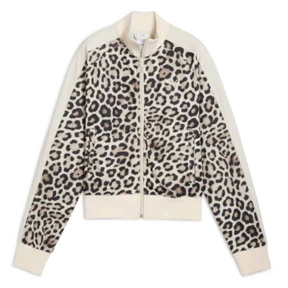 Puma T7 LEO LUXE AOP Short Track Jacket "Alpine Snow-Ice Coffee"