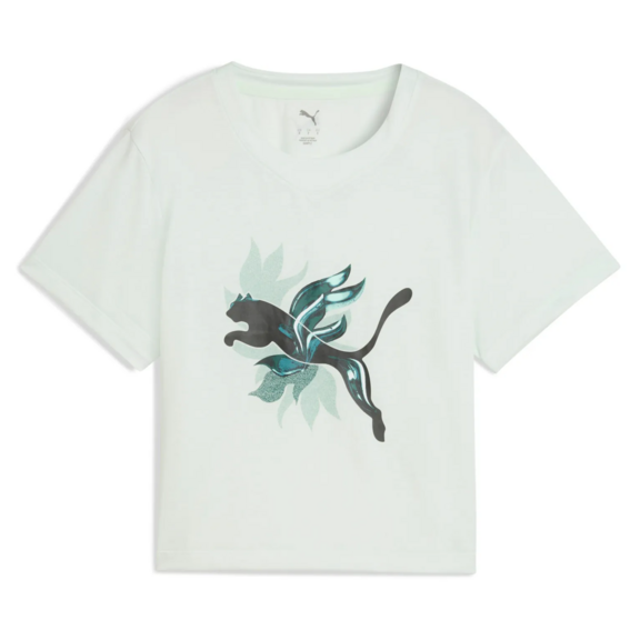 PUMA W GREEN TERRAINS FASHION GRAPHIC TEE "Sage Frost"