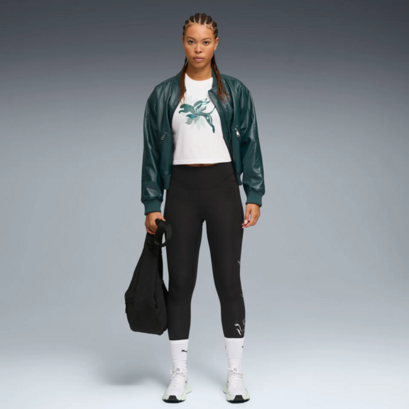 PUMA W GREEN TERRAINS FASHION GRAPHIC TEE "White"