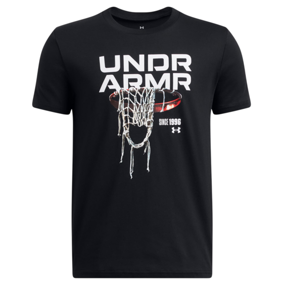 UA Boys' Basketball Hoops Net Short Sleeve Tee "Black"