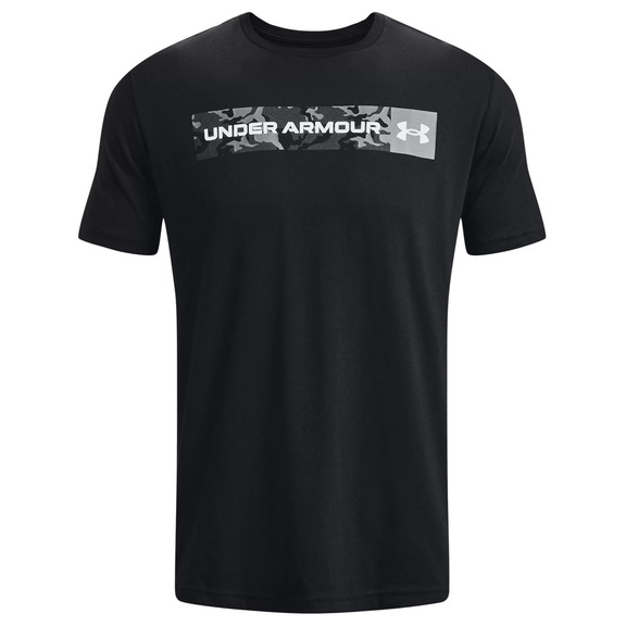 UA Herren Camo Chest Stripe Kurzarm "Schwarz"