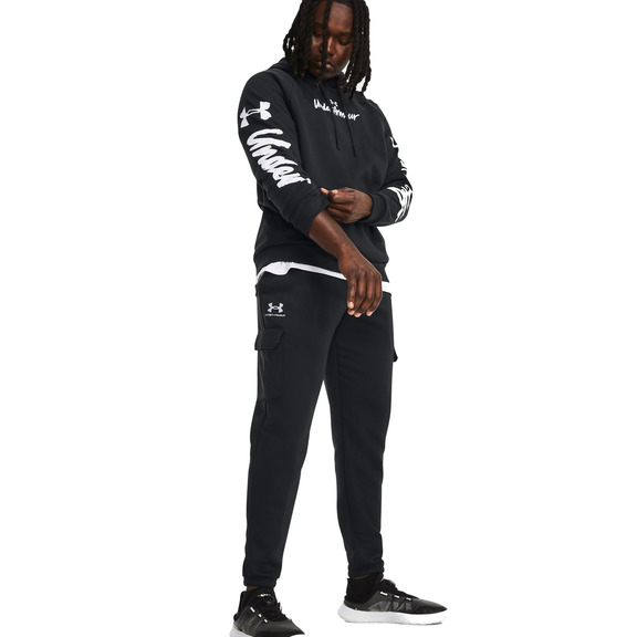 UA Herren Rival Fleece Graphic Hoodie "Black"
