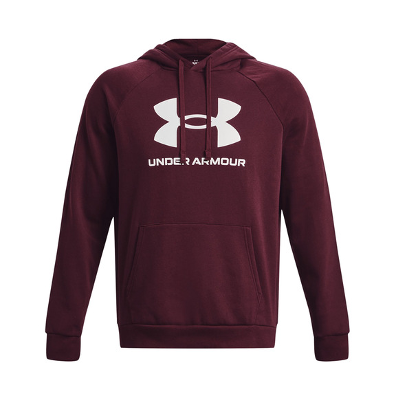 UA Herren Rival Fleece Logo Hoodie "Dark Maroon"