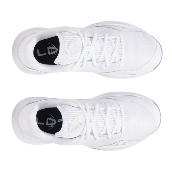 UA Unisex Lockdown 7 Low "White-Metallic Silver"
