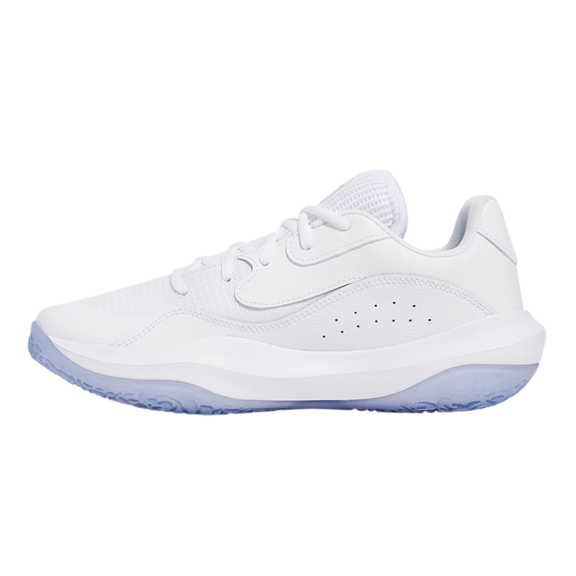 UA Unisex Lockdown 7 Low "White-Metallic Silver"