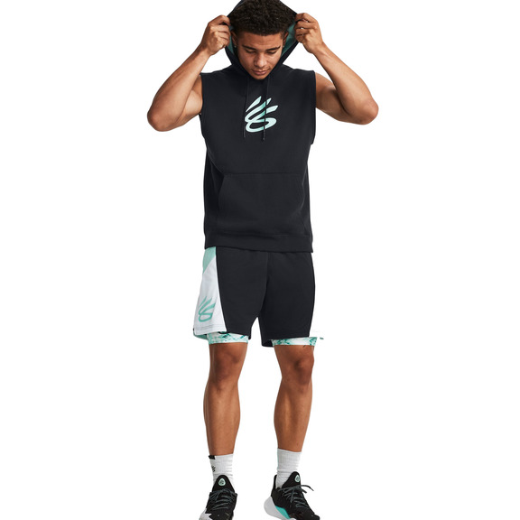 Unter Armour Herren Curry Fleece Sleeveless Hoodie Schwarz