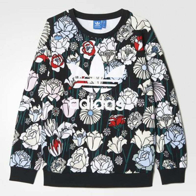 Adidas Originals Trefoil Sweater "Floral Vintage" (multicolor/black)