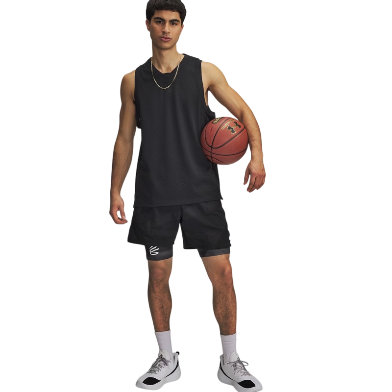 Curry HeatGear® Printed Men's Shorts "Black-Castlerock"