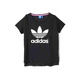 Adidas Original T-Shirt Long Logo Trefoil (schwarz/weiß)
