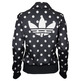 Original Damen Adidas Firebird TT AOP Dots Jacke (schwarz/weiß)