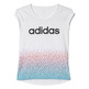 Adidas Junior Girls Schrank Fun T-Shirt (weiß/schwarz/blau)