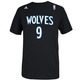 Adidas NBA Camiseta Gametime Wölfe Ricky Rubio (schwarz/weiß)