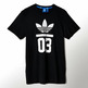 Adidas Originals Camiseta 3-Streifen Trefoil (negro/blanco)