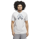 Adidas Basketball Millennium Hoops Graphic Tee "Grey"
