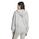 Adidas Essentials 3-Stripes French Terry Full-Zip Hoodie "Grey"