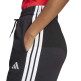 Adidas Essentials 3-Stripes Open-Hem Fleece Joggers "Black"