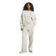ADIDAS ESSENTIALS 3-STRIPES OPEN HEM FLEECE PANTS "Beige"