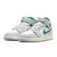 Air Jordan 1 Mid (GS) "White Pure Platinum Pine Green"