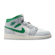 Air Jordan 1 Mid (GS) "White Pure Platinum Pine Green"