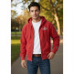 Champion Full Zip Hoodie Sweatshirt "Red"