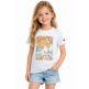 champion Girls Graphi Tee "White-orange"