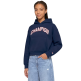 Champion Girls Graphic Logo Main Street Fleece Cropped Hooded "Navy"