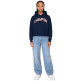 Champion Girls Graphic Logo Main Street Fleece Cropped Hooded "Navy"