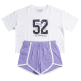 Champion Girls' Graphic Oversize Fit Set "White-Lavender"