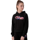 Champion Girls Hooded  Sweatshirt  graphic logo "Black-Pink"