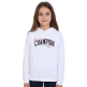 Champion Girls Hooded Sweatshirt  graphic logo "White"