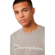 Champion Icons Men’s Lightweight Crewneck Sweatshirt with Tonal Logo "Warm Grey"
