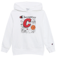 Champion Kids Basketball Maxi Graphic Logo Hoodie "White"