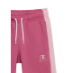 Champion Kids Colour Block Embroidery Logo Rib Cuff Pants "Silken Raspberry-Pink"