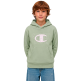 Champion Kids Graphic Logo Powerblend Fleece Hooded "Light Olive Green"