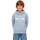 Champion Kids Graphic Logo Powerblend Fleece Hooded "Light Steel Blue"