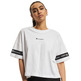 Champion Legacy Wm ́s Sleeves Script Print Logo gekropft Tee "Weiß"