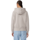 Champion Women’s Shiny Embroidered 'C' Logo Loose Fit Full-Zip Hoodie Sweatshirt "Taupe"