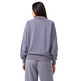 Champion Women's Washed Polo Neck Fleece Sweatshirt Icons "Mauve"
