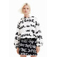All-Over Manifesto Text Oversize Hoodie