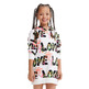 Mädchen Liebe Sweatshirt Kleid