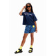 Desigual Girls Mehrfarbig Logo T-Shirt "Marine"
