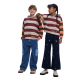 Desigual Kids Sweatshirt with combined stripes "Caqui"