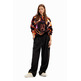 Desigual Oversize Mickey Maus Sweatshirt "Black-Orange"