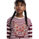 Desigual Striped T-shirt with butterfly beads "Eggplant"